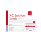 Packaging for Dr Esthe AC Solution Swab, displaying the product name and quantity, with additional text and branding.