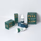 PEEL N GLOW skincare products on a white background