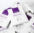 PDRN CICA skincare sheet mask in white and purple packaging