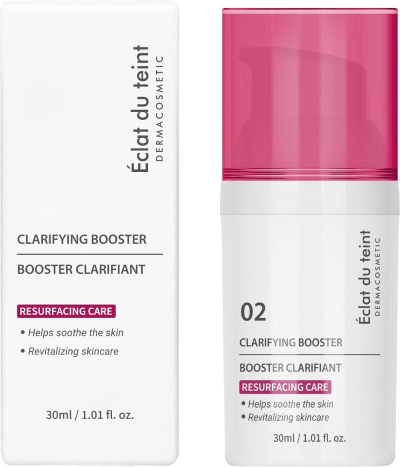 Éclat du Teint Clarifying Booster with pink cap on a white background