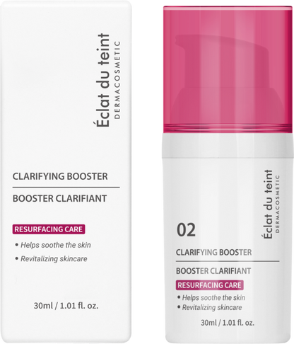 Éclat du Teint Clarifying Booster with pink cap on a white background
