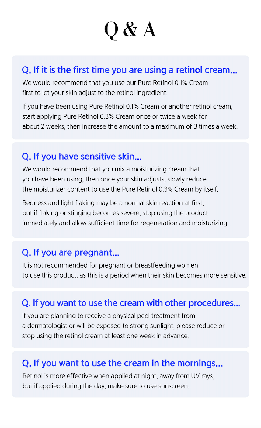 Pure retinol 0.3% Cream 15 ml