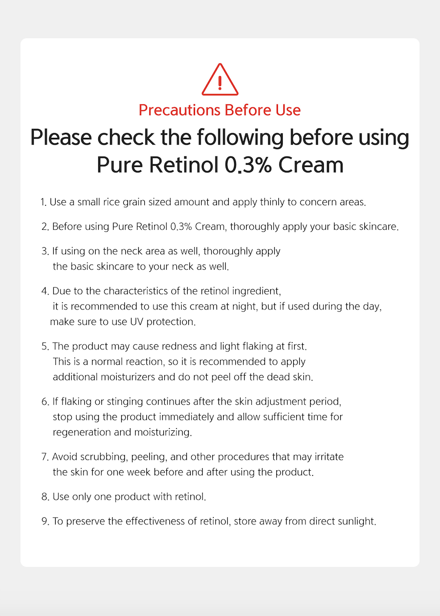 Pure retinol 0.3% Cream 15 ml